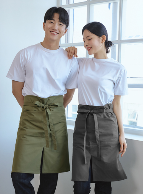 허리형 베이직 엉덩이덮개 라이크코튼 앞치마 (3color)